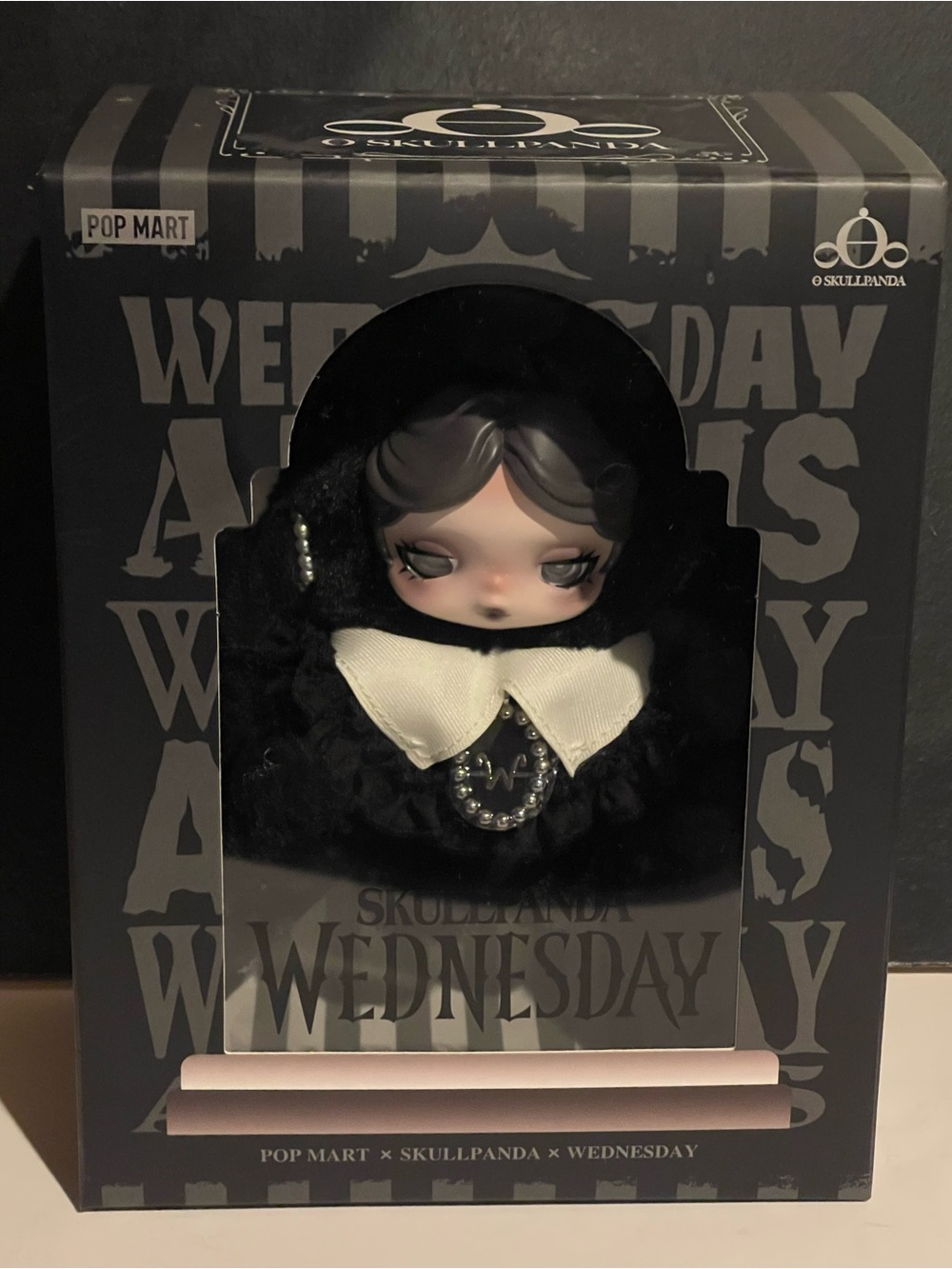 POP MART x SKULLPANDA Wednesday Addams Figure - Black & White unopened